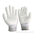 Hespax Electronic Black Nylon Anti Static PU Gloves